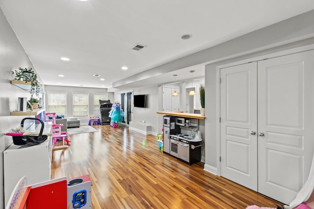 interior space with wood-type flooring