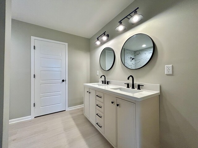 bathroom featuring tiled shower