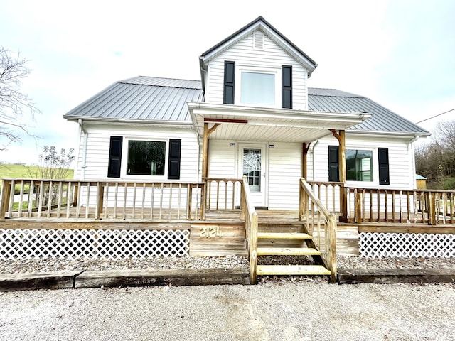 view of front of home with a porch