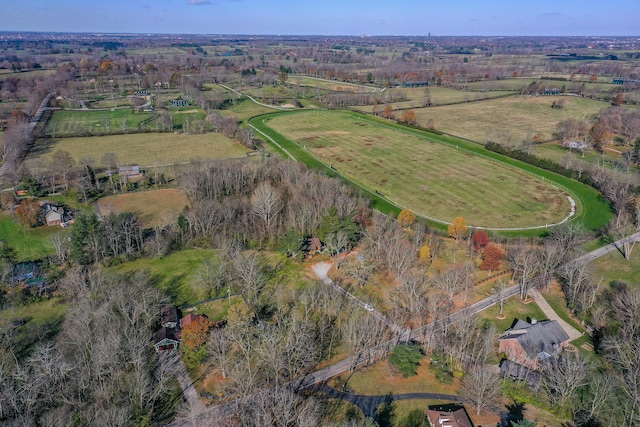 drone / aerial view featuring a rural view