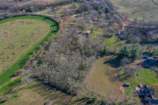 aerial view featuring a rural view