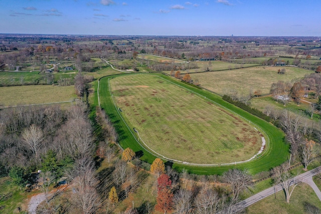 aerial view with a rural view