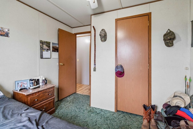 bedroom with carpet