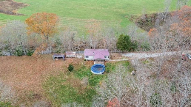 drone / aerial view featuring a rural view