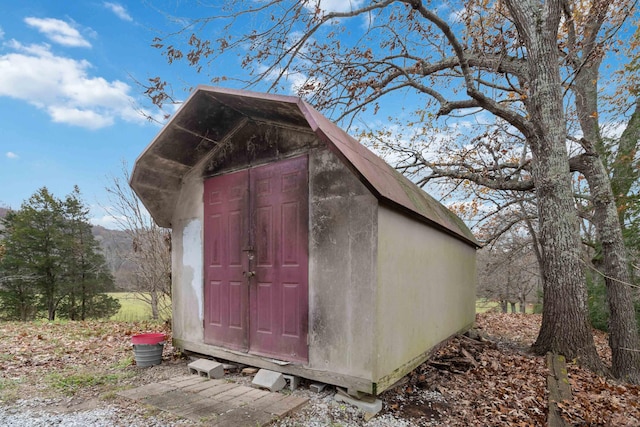 view of shed