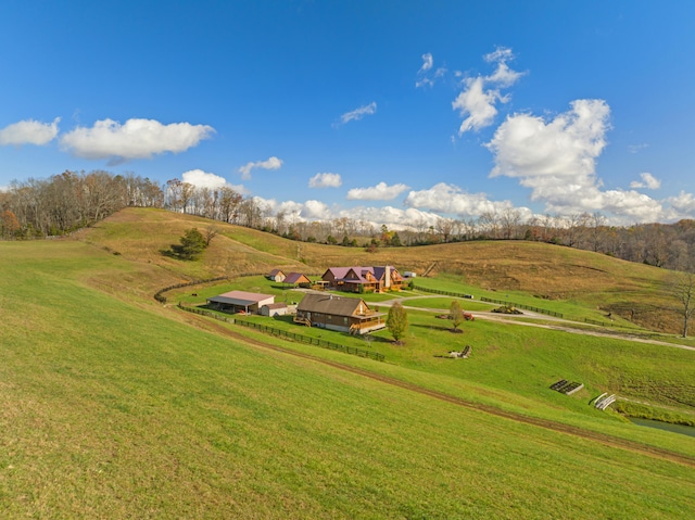 drone / aerial view featuring a rural view