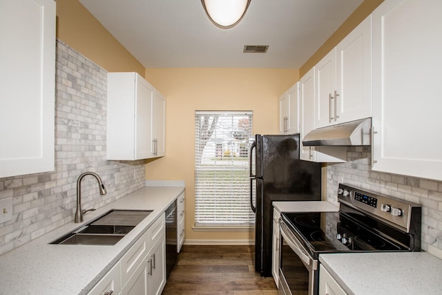 kitchen featuring white cabinetry, sink, and appliances with stainless steel finishes