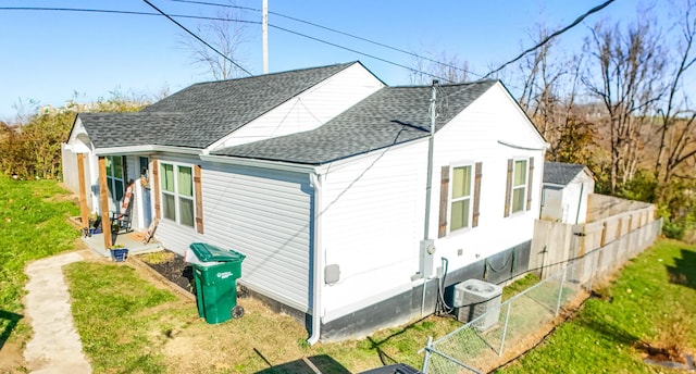 view of home's exterior with central air condition unit