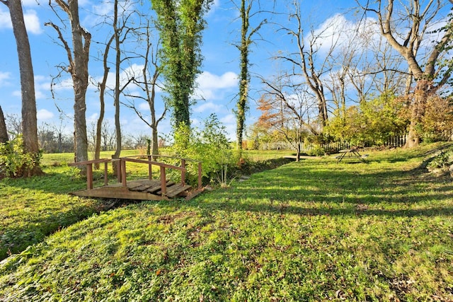 view of yard featuring a rural view