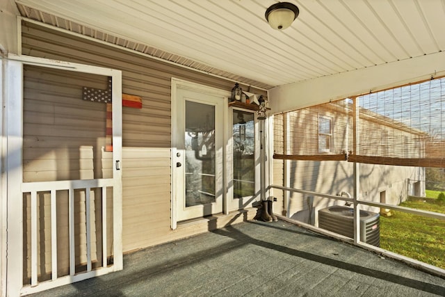 view of patio featuring cooling unit