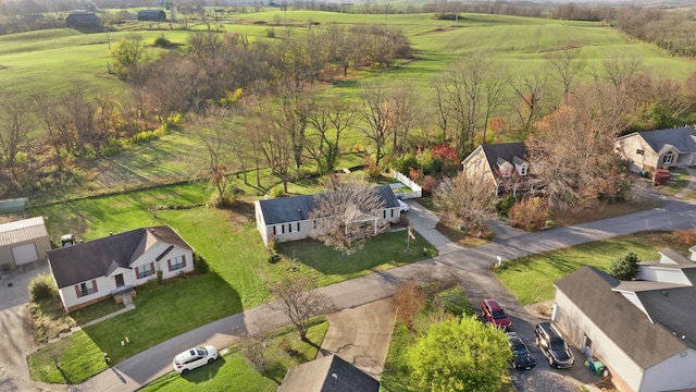 drone / aerial view featuring a rural view