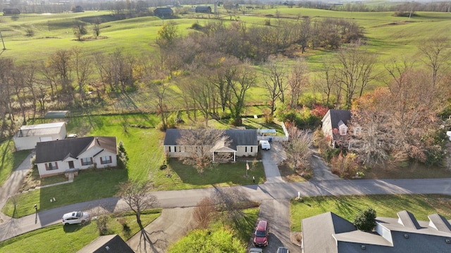 aerial view with a rural view