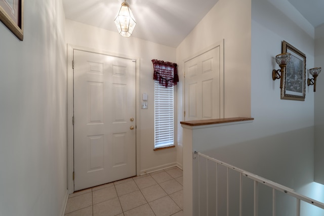 view of tiled foyer