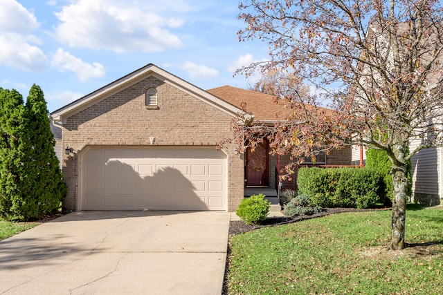 view of front facade featuring a garage