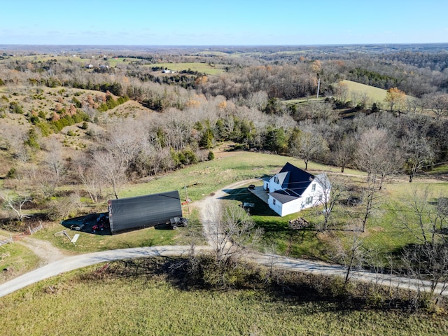 bird's eye view featuring a rural view