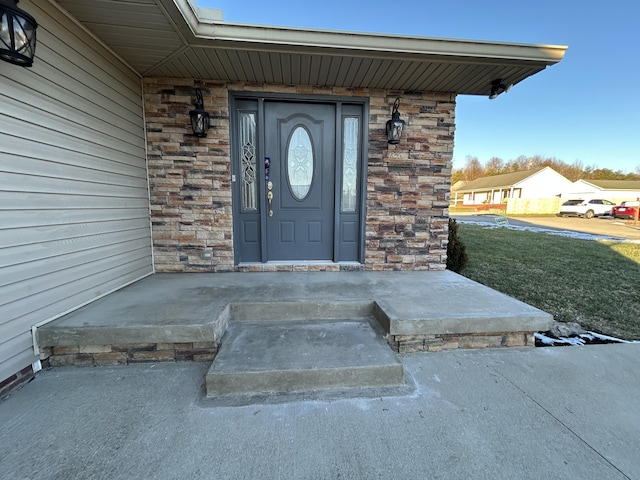 view of doorway to property