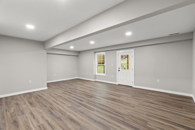 interior space featuring hardwood / wood-style flooring