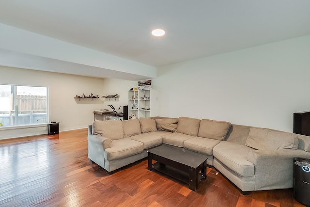 living room featuring hardwood / wood-style floors