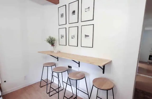 dining room featuring light hardwood / wood-style flooring