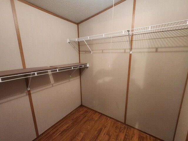 spare room with ceiling fan, dark hardwood / wood-style flooring, and a textured ceiling