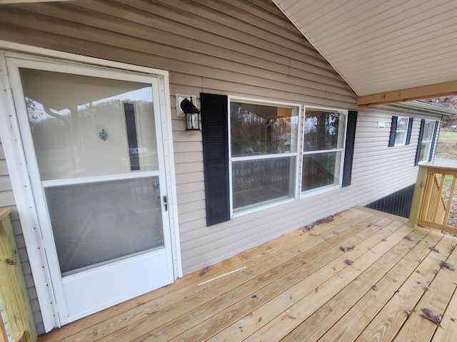 view of wooden deck