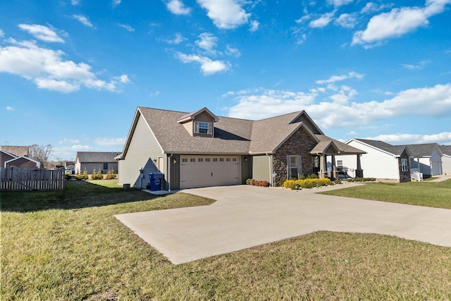 view of front of property featuring a front yard