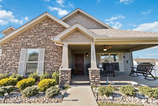 craftsman house with a porch