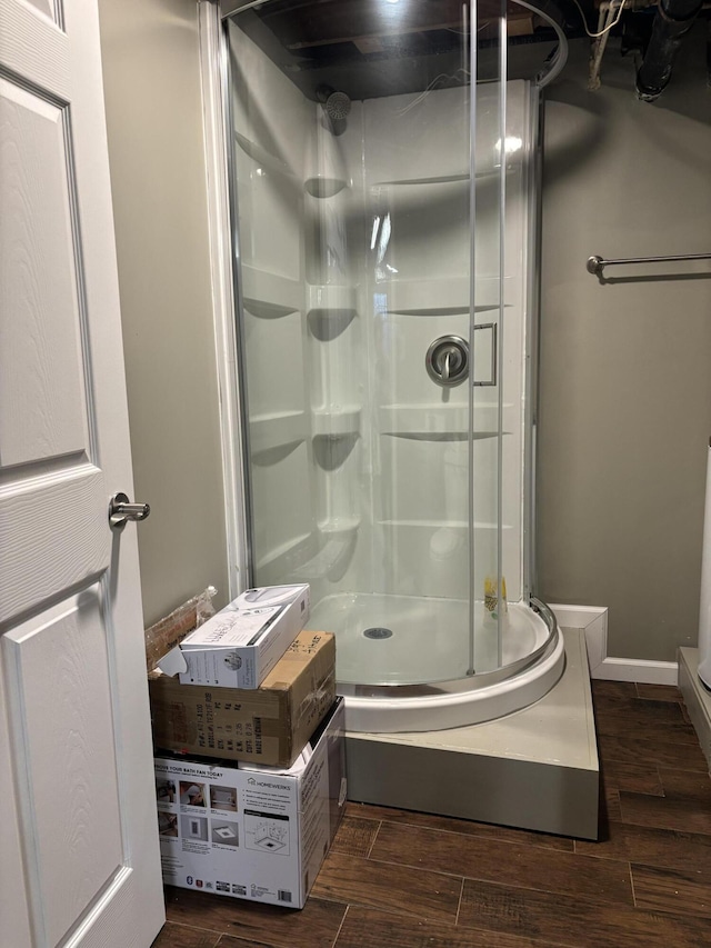 bathroom with plus walk in shower