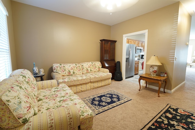 view of carpeted living room