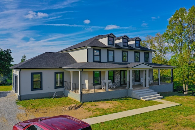 view of front facade featuring a porch