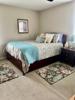 bedroom with carpet