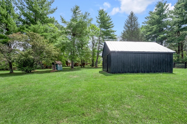 1821 Delong Rd, Lexington, KY 40515 - view of yard featuring fence, an outbuilding, and a storage shed