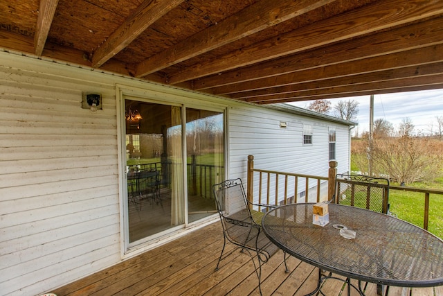 view of wooden deck