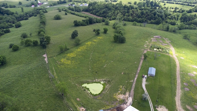 bird's eye view featuring a rural view