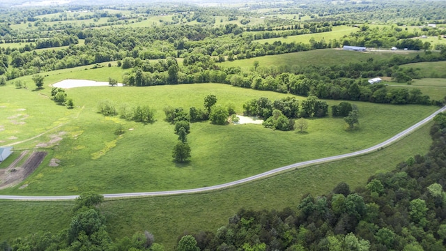 aerial view featuring a rural view