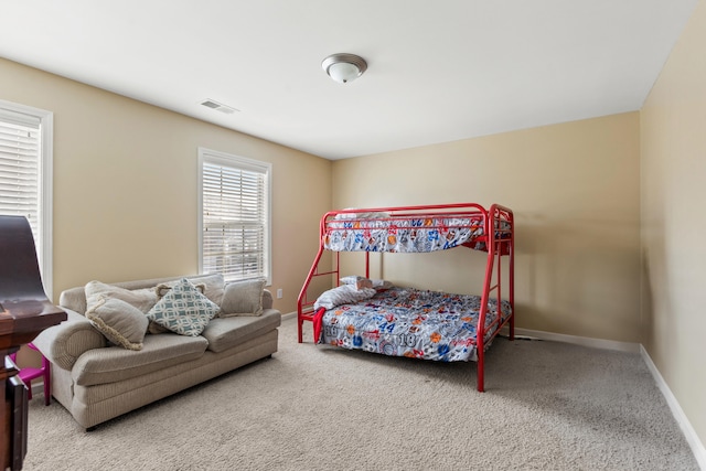 view of carpeted bedroom