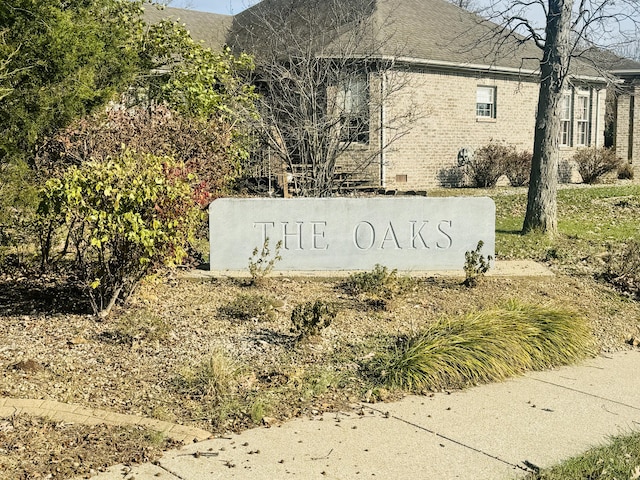 view of community sign