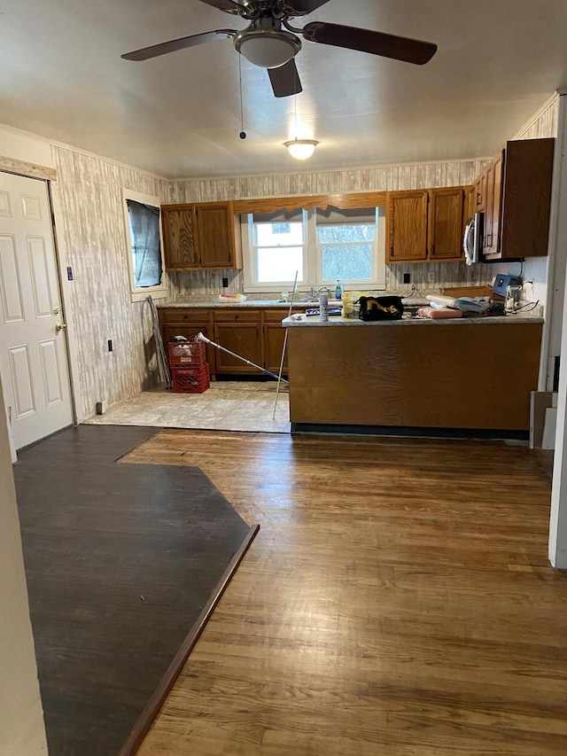 spare room with light wood-type flooring