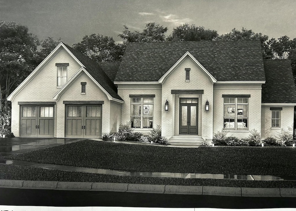 view of front of home featuring french doors