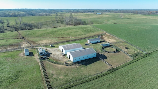 aerial view featuring a rural view