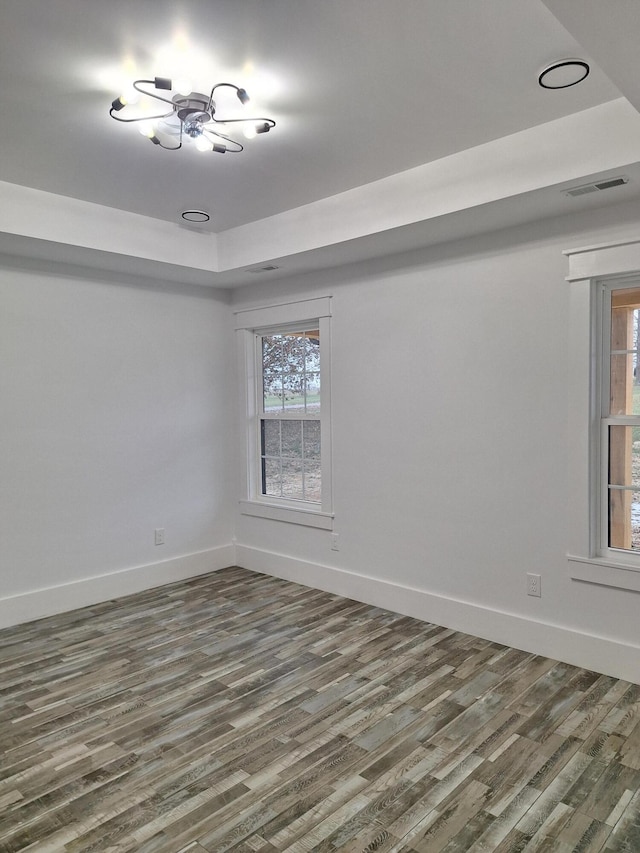 15 David St, Flemingsburg, KY 41041 - unfurnished room featuring wood finished floors, healthy amount of natural light, and a tray ceiling