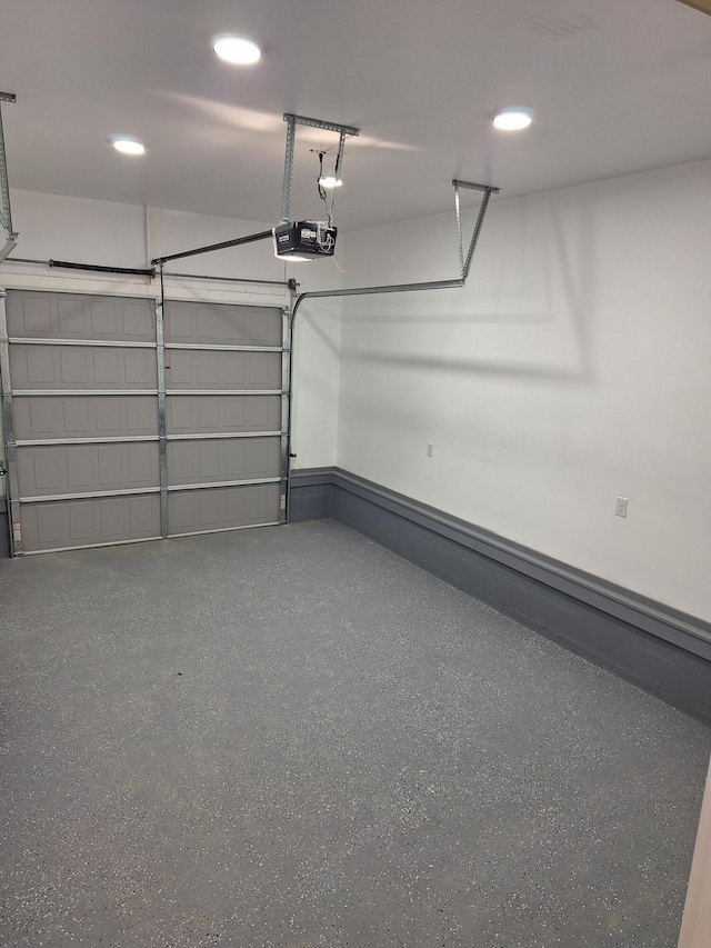 15 David St, Flemingsburg, KY 41041 - garage featuring a garage door opener and recessed lighting