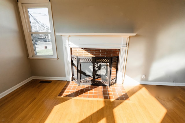 interior details with wood-type flooring