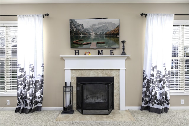 view of carpeted living room