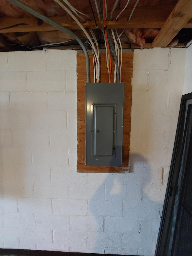 utility room with electric panel