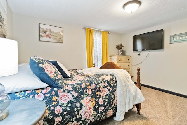 view of carpeted bedroom