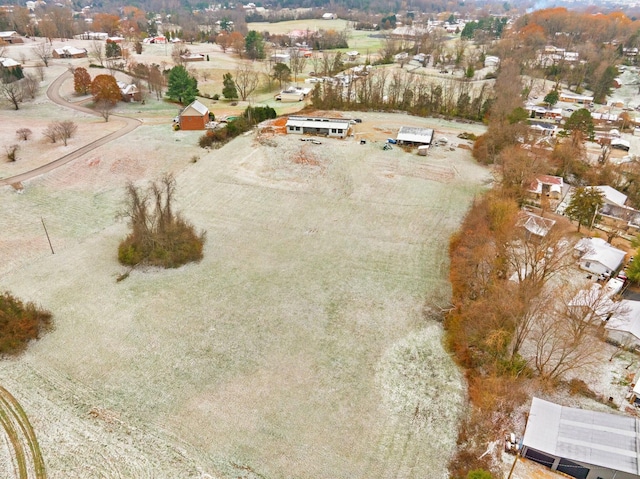 aerial view with a rural view