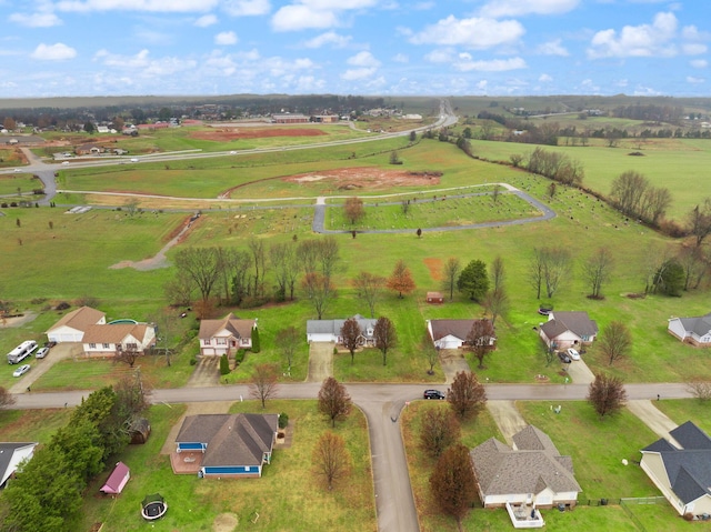 bird's eye view featuring a rural view