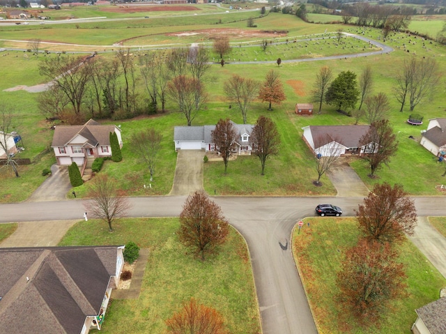 bird's eye view featuring a rural view