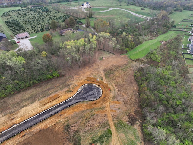 drone / aerial view featuring a rural view